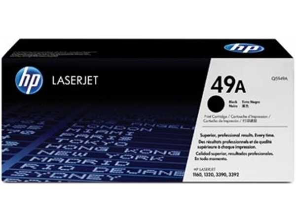 Een HP toner 49A, 2 500 pagina's, OEM Q5949A, zwart koop je bij Muys Kantoor & Kado