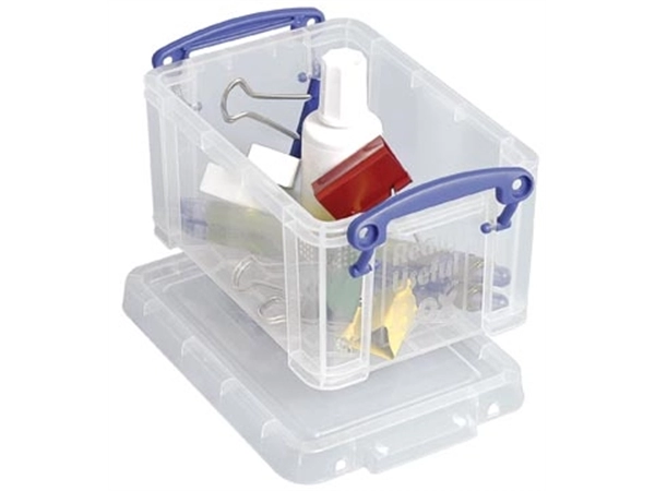 Een Really Useful Box 0,7 liter, transparant koop je bij best4office