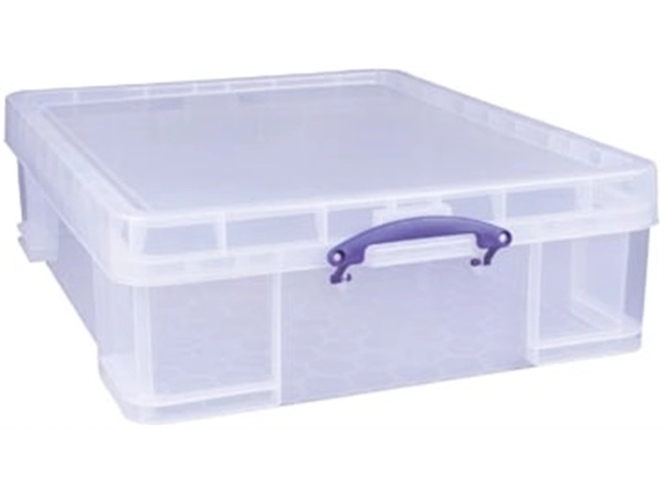 Een Really Useful Box 70 liter, transparant, per stuk verpakt in karton koop je bij best4office