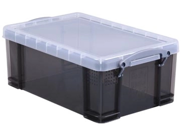 Een Really Useful Box opbergdoos 9 liter, transparant gerookt koop je bij best4office