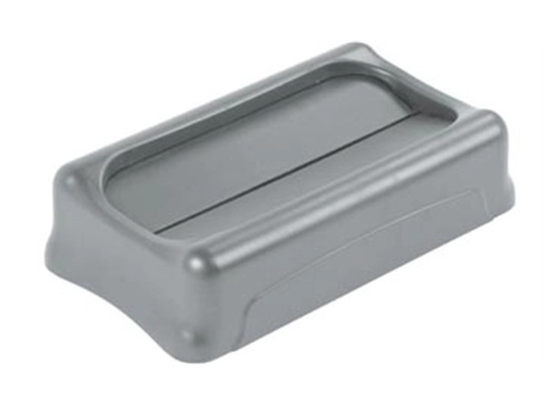 Een Rubbermaid deksel voor afvalcontainer Slim Jim, tuimeldeksel, grijs koop je bij Muys Kantoor & Kado