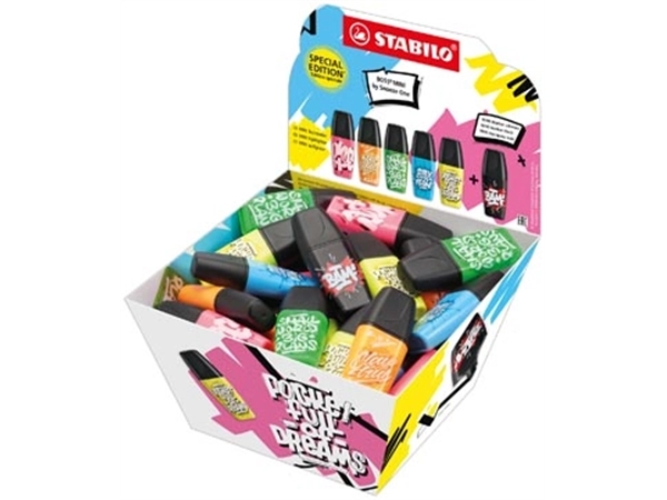 Een STABILO BOSS MINI markeerstift Snooze One, display van 50 stuks koop je bij Muys Kantoor & Kado