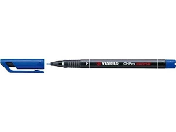 Een STABILO OHPen universal, OHP-marker, permanent, fijn 0,7 mm, blauw koop je bij best4office