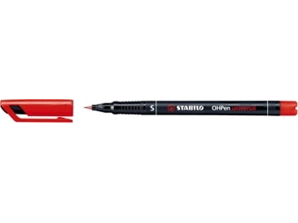 Een STABILO OHPen universal, OHP-marker, permanent, superfijn 0,4 mm, rood koop je bij best4office