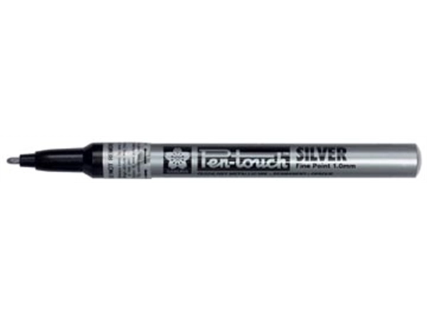 Een Sakura paint Marker Pen-Touch punt van 1 mm, zilver koop je bij best4office