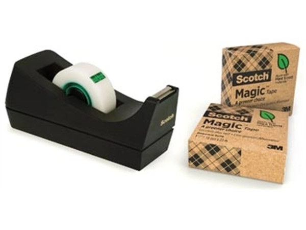 Een Scotch plakbandafroller C38 met 3 rolletjes ft 19 mm x 30 m koop je bij best4office