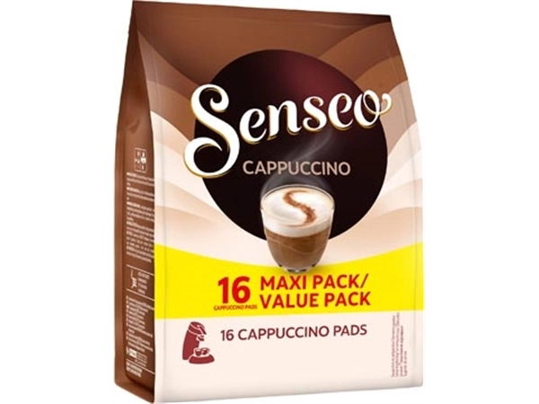 Een Senseo cappuccino, zakje van 16 koffiepads koop je bij Muys Kantoor & Kado