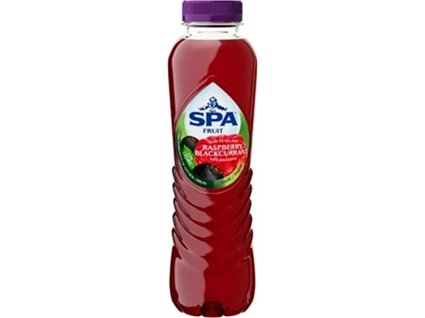 Een Spa Fruit Still raspberry blackcurrant, fles van 40 cl, pak van 6 stuks koop je bij Muys Kantoor & Kado