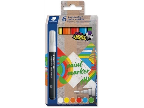 Een Staedtler Lumocolor paintmarker, set van 6 koop je bij best4office