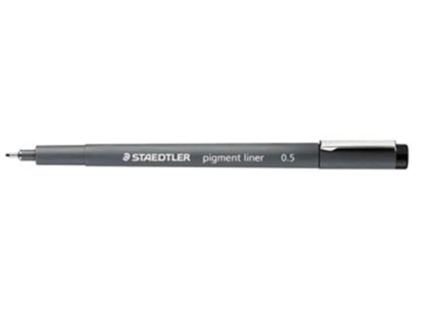 Een Staedtler pigment liner fineliner, ronde punt, schrijfbreedte 0,5 mm, zwart koop je bij best4office