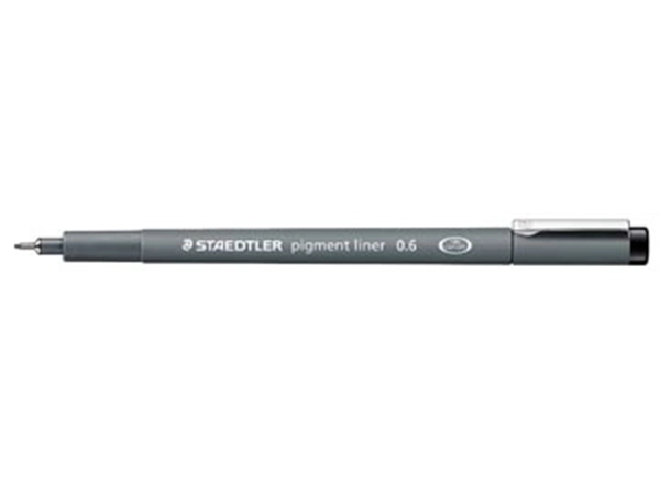 Een Staedtler pigment liner fineliner, ronde punt, schrijfbreedte 0,6 mm, zwart koop je bij best4office