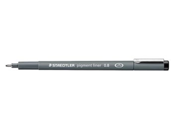 Een Staedtler pigment liner fineliner, ronde punt, schrijfbreedte 0,8 mm, zwart koop je bij best4office