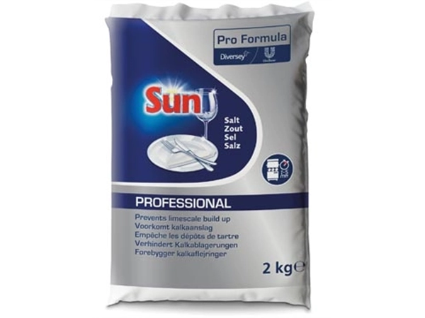 Een Sun Pro Formula regenereerzout voor de vaatwas, zak van 2 kg koop je bij Muys Kantoor & Kado