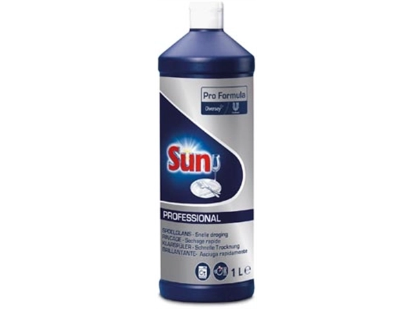 Een Sun Pro Formula spoelglans voor vaatwasser, flacon van 1 liter koop je bij Muys Kantoor & Kado