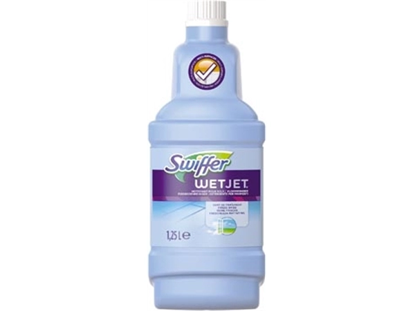 Een Swiffer Wetjet vloerreiniger Frisse Bries, fles van 1,25 l koop je bij Muys Kantoor & Kado