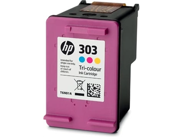 Een HP inktcartridge 303, 165 pagina's, OEM T6N01AE, 3 kleuren koop je bij best4office