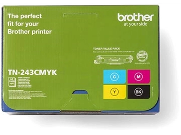 Een Brother toner, 1.000 pagina's, OEM TN-243CMYK, 4 kleuren koop je bij best4office