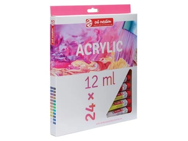 Een Talens Art Creation acrylverf tube van 12 ml, set van 24 tubes in geassorteerde kleuren koop je bij best4office