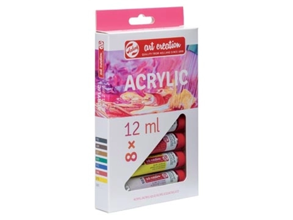 Een Talens Art Creation acrylverf tube van 12 ml, set van 8 tubes in geassorteerde kleuren koop je bij best4office