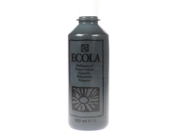 Een Talens Ecola plakkaatverf flacon van 500 ml, zwart koop je bij best4office