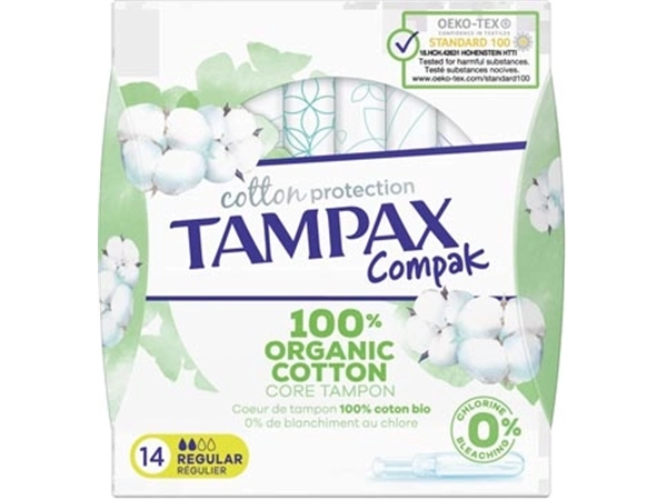 Een Tampax Cotton Regular tampons, pak van 14 stuks koop je bij best4office