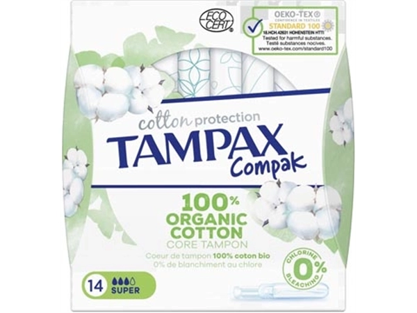 Een Tampax Cotton Super tampons, pak van 14 stuks koop je bij best4office