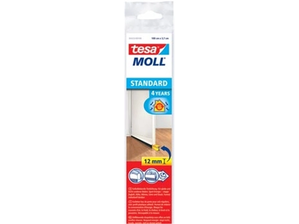 Een Tesa Moll Standard dorpelstrip voor effen vloer, 1 m x 37 mm, wit koop je bij Muys Kantoor & Kado