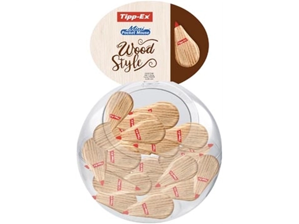 Een Tipp-Ex Mini Pocket Mouse Wood Style, bubbel met 40 stuks koop je bij Muys Kantoor & Kado