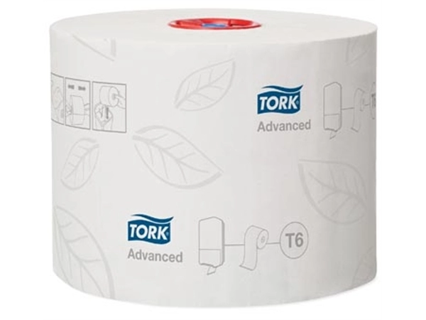 Een Tork toiletpapier Mid-Size, 2-laags, 100 meter, systeem T6, pak van 27 rollen koop je bij Muys Kantoor & Kado