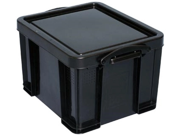 Een Really Useful Box opbergdoos 35 liter, gerecycleerd, zwart koop je bij best4office