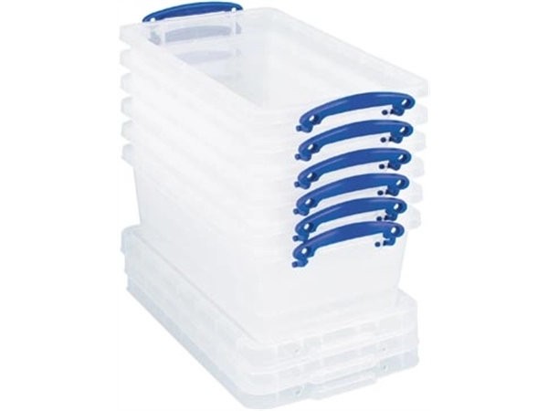 Een Really Useful Box opbergdoos 5,5 l, nestbaar, transparant koop je bij best4office