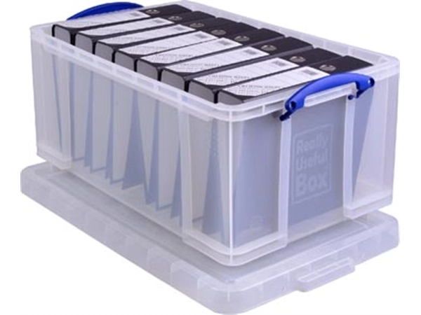 Een Really Useful Box opbergdoos 64 liter, transparant koop je bij best4office