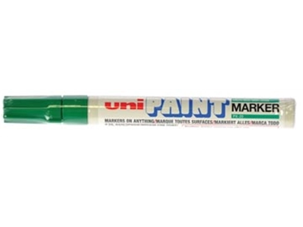 Een Uni Paint Marker PX-20 groen koop je bij Muys Kantoor & Kado