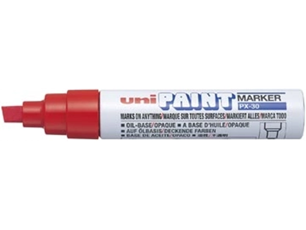 Een Uni Paint Marker PX-30 rood koop je bij Muys Kantoor & Kado