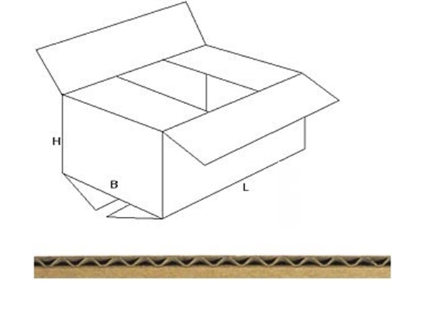Een Verzenddoos, enkele golf, bruin, ft 305 x 220 x 250 cm koop je bij best4office