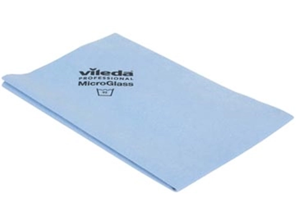 Een Vileda microvezeldoek MicroGlass, blauw, pak van 3 stuks koop je bij Muys Kantoor & Kado