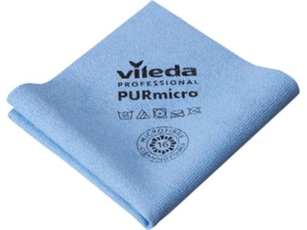 Een Vileda microvezeldoek Purmicro Active, pak van 5 stuks, blauw koop je bij best4office