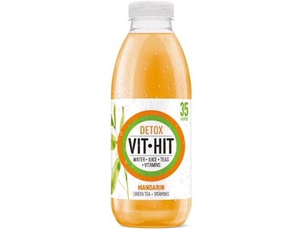 Een Vit Hit vitaminedrank Detox, flesje van 50 cl, pak van 12 stuks koop je bij Muys Kantoor & Kado