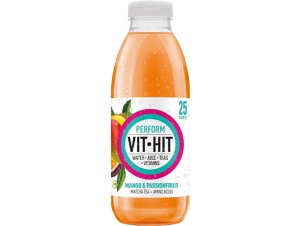 Een Vit Hit vitaminedrank Perform, flesje van 50 cl, pak van 12 stuks koop je bij Muys Kantoor & Kado