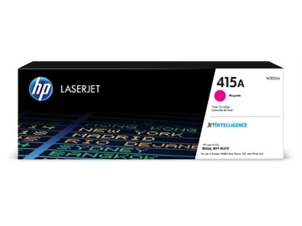 Een HP toner 415A, 2.100 pagina's, OEM W2033A, magenta koop je bij Muys Kantoor & Kado