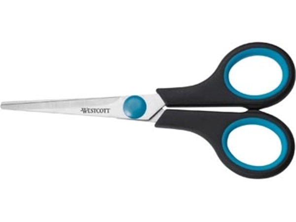 Een Westcott schaar Softgrip 14 cm, symmetrische ogen, blauw/zwart koop je bij best4office