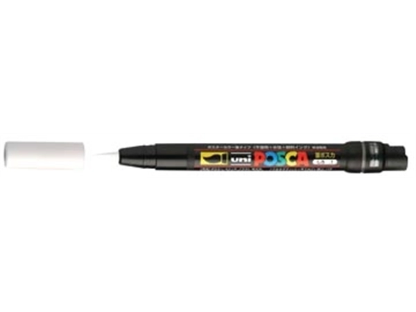 Een uni-ball Paint Marker op waterbasis Posca Brush wit koop je bij best4office