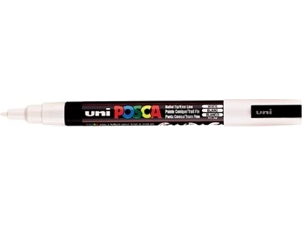 Een uni-ball Paint Marker op waterbasis Posca PC-3M wit koop je bij best4office