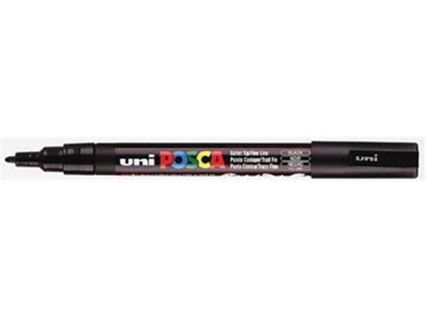 Een uni-ball Paint Marker op waterbasis Posca PC-3M zwart koop je bij best4office