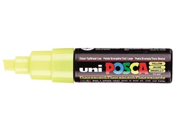 Een uni-ball Paint Marker op waterbasis Posca PC-8K fluo geel koop je bij best4office