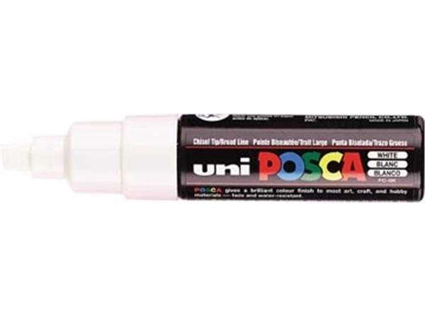 Een uni-ball Paint Marker op waterbasis Posca PC-8K wit koop je bij best4office