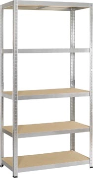 Een Avasco rek Strong 175, ft 176 x 90 x 40 cm, 5 legborden, gegalvaniseerd koop je bij Muys Kantoor & Kado