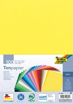 Een Folia gekleurd tekenpapier, 120 g, ft 21 x 29,7 cm, A4, geassorteerde kleuren, pak van 100 vel koop je bij best4office