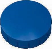 Een MAUL magneet Solid, 24 mm, trekkracht 600 gr, doos van 10 stuks, blauw koop je bij best4office