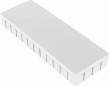 Een MAUL magneet Solid, rechthoek 54x19 mm, trekkracht 1 kg, doos van 10 stuks, wit koop je bij best4office